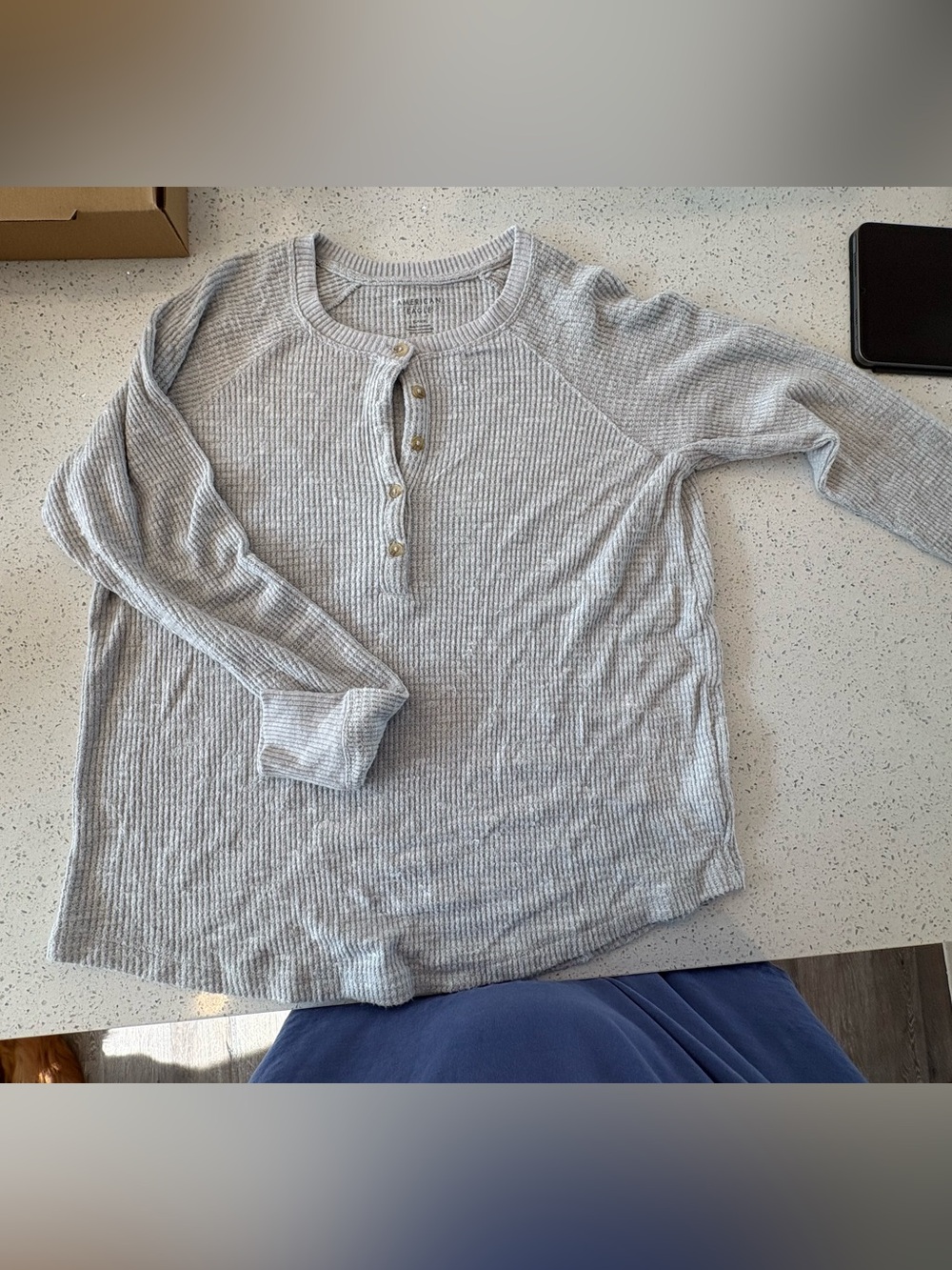 American Eagle Textured Henley